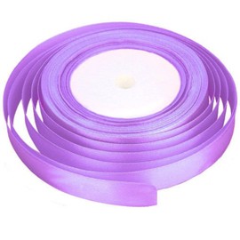 Satin Ribbon Light Purple 22-25 METRES X 10MM for Gifts Wrap, Party, Events, Cloth, Sew Party Crafts Events Wedding Dress Decorative Easter Christmas Floral Car Bows