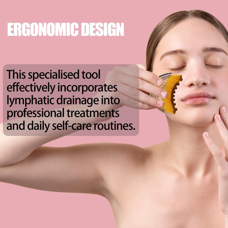 Lymphatic Contour Face Brush Lymphatic Drainage Massager Double Chin Reducer