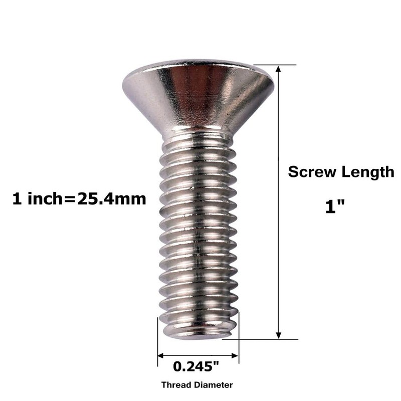 VAMUOEFL 1/4-20 x 1 Flat Head Socket Cap Screws Countersunk
