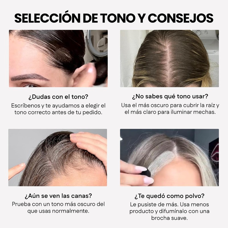 Polvo para Retocar Raíces Henrys Negro 4g – Volumen y