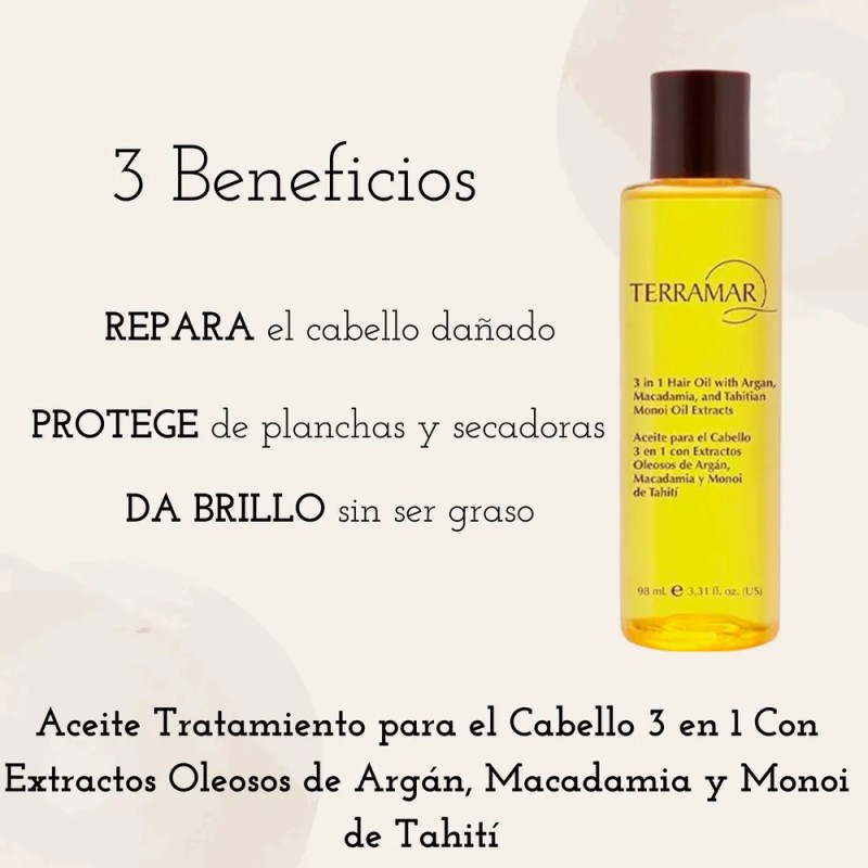Set Capilar Óleo 98ml Y Serum Protector De Calor Terramar