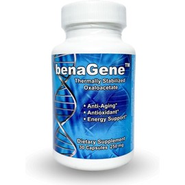 Benagene Oxaloacetate Supplement - Supports Cellular Energy - Thermally Stabilized with Vitamin C - Non-GMO & Vegan - 30 Servings, Once Daily