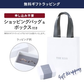 The Kiss SPD772DM Women's Gift Accessory Diamond Heart Silver Necklace Christmas Anniversary Birthday Wrapping Bag with Box, Silver, Diamond