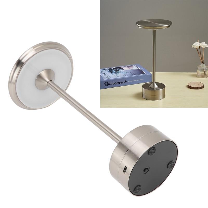 Cordless Table Lamp Rechargeable 2000mAh 3 Levels Brightness Portable USB
