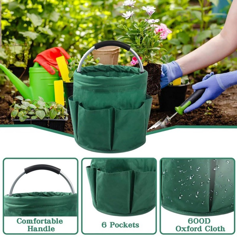 Cleaning Caddy with Handle,Cleaning Supplies 17L Foldable Storage Basket