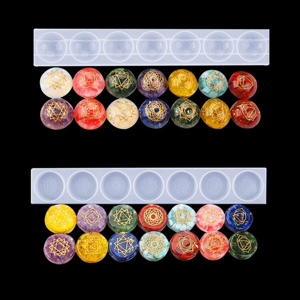 FineInno Resin Molds Merkaba,Chakra Epoxy Resin Molds,Silicone Pendant Molds,Sacred Geometry