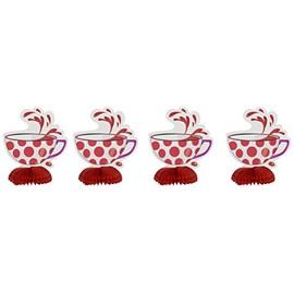 6" Mini Mad Hatter Tea Party Centerpiece Decorations, 4ct