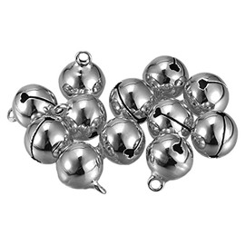 uxcell Jingle Bells, 9/16" 12pcs Small Craft Bells for DIY Holiday Decoration, Musical Party, Home, Festival, Wedding, Silver Tone