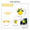 Davifina Napkin Rings Set of 6 Gold Lemon Napkin Rings