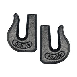 2 Pack Heavy Duty 5/16" Weld On Grab Hook, Grade 70 Clevis Chain Hook for Trailer, Truck, Rigging, Flatbed, Tractors, Loader, Bucket, Tie Down (2)