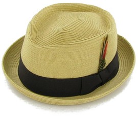 Belfry Braid Jazz - Straw Diamond Porkpie - XL