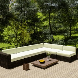 vctops Waterproof Oxford Outdoor Cushion Cover 20x22x4 inch Furniture Patio Cushion Cover Replacement Outdoor Seat Cushion Slipcover with Zipper (Cream,20"x22")