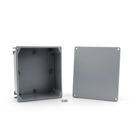 DJC Supply Die Cast Aluminum Alloy IP66 Waterproof Junction, Instrument, Distribution Box, Surface Treated for Harsh Weather & Conditions. (7.5"x6.5"x3.1, 1 Pack)