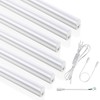 SUNLINKCO (6 Pack) 4FT T5 LED Integrated Fixture, 6500K,20W,2300LM(Super Bright