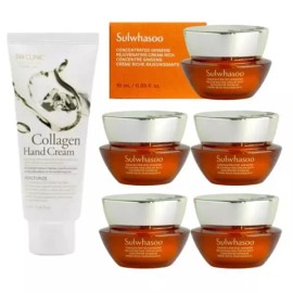 Sulwhasoo 콜라겐 크림 + 설화수 자음생크림 리치 50ml(10ml x 5개) 기획 세트 Collagen Cream + Sulwhasoo Jaum Balancing Cream Rich 50ml (10ml x 5 pcs) Gift Set