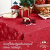 Tegeme Christmas Snowflake Tablecloth Metallic Jacquard Rectangle Tablecloth Polyester Fabric