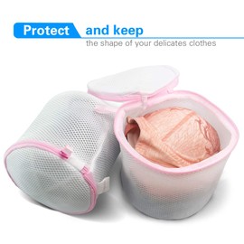 Bra Wash Bag,4PCS Mesh Laundry Bags for Bras/Underwears/Socks by Gogooda …