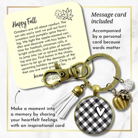 Buffalo Plaid Keychain Black And White Heart Classic Vintage Style Theme Pattern Pendant Boho Theme Fashion Jewelry