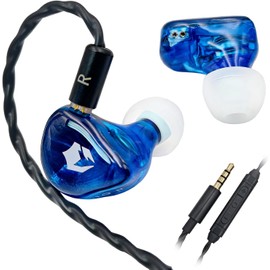 EPZ G10 Gaming IEM Wired Earbuds HiFi 10mm LCP Dynamic Driver In-Ear Monitor 0.78mm 2 Pin Detachable Cable EQ Adjustable Gaming Earphones with Mic for Music Gaming