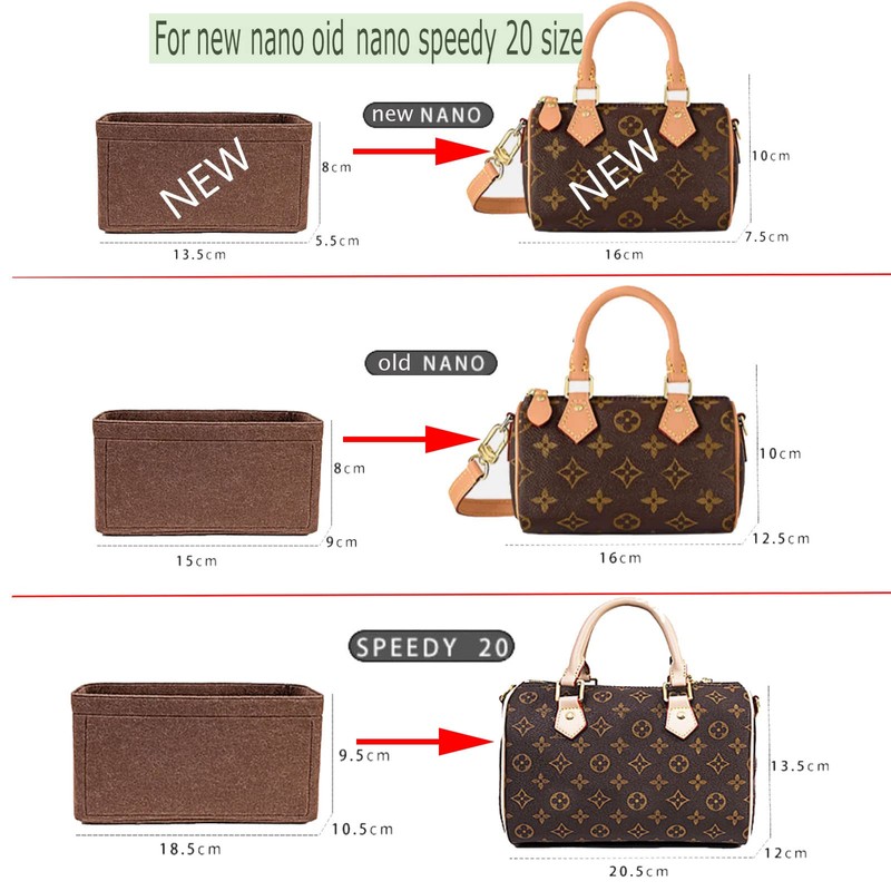 Lckaey Purse Organizer Insert Fit LV NEW NANO mini bags