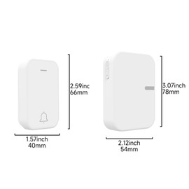 Self Powered Wireless Doorbell Waterproof  Smart Doorbell Without Battery 150M Remote Distance 2 Doorbell+1 Receiver