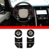 Unbranded 9PCS Black Alloy Steering Wheel Button Trim For LR