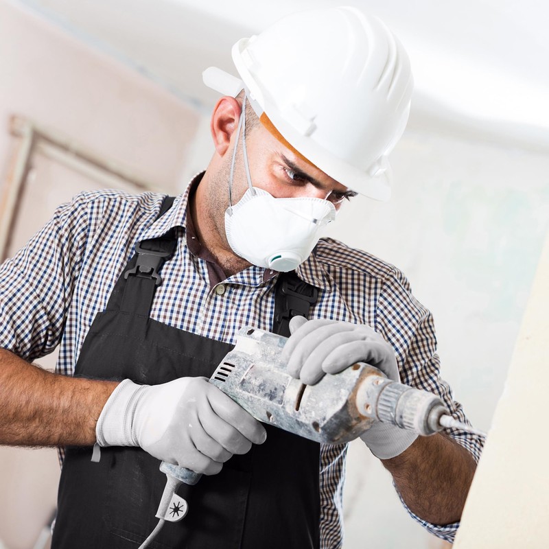 Dekton 3PC DUST MASK with Valve, White, One Size