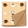 Hamamonyo Washed Towel Handkerchief, Panda Cappuccino, Beige