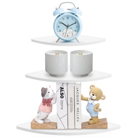 Okuyonic Floating Corner Shelf, Fill the Corner, Empty Shelf, Decorative and Storage Corner Shelf for Office, Home, Kitchen, Bathroom