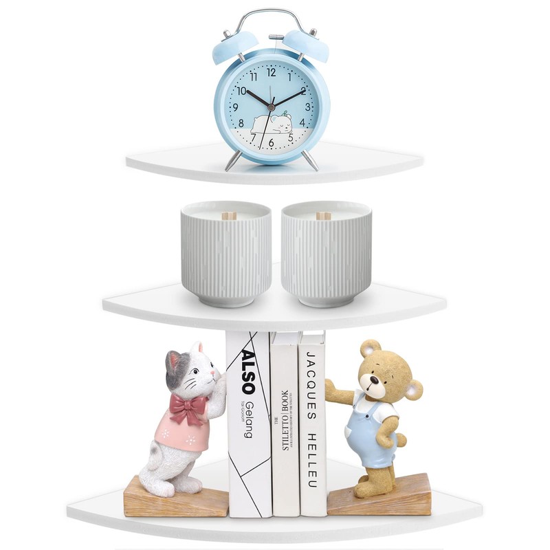 Okuyonic Floating Corner Shelf, Fill the Corner, Empty Shelf, Decorative
