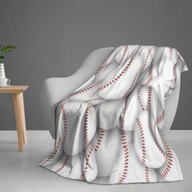 AMORVITA Baseball Blanket Throw for Couch Bed Sofa Living Room, Baseball Blankets for Adults Boys Flannel Fleece Soft Cozy Lightweight Breathable Durable Home Decorative, 50 x 60 Inches