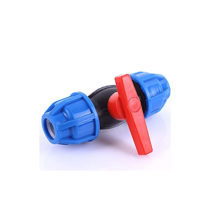 ExcInter 20/25/32mm PE Pipe Tee Quick Connector Stop Tap Valve