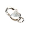 925 Sterling Silver Oval Lobster Claw Clasp with Open Ring