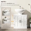 kleankin Pedestal Sink Storage Cabinet, Under Sink Cabinet with 2