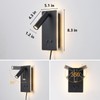 LED Reading Light Wall Mounted Lamp with 3 Brightness Dimmable
