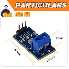 A-DIGISHUO 10pcs Voltage Sensor Voltage Sensor Electronic Building Blocks Voltage Sensor Voltage Detection Sensor Module Voltage Tester DC 0~25V Voltage Measurement Detection Sensor
