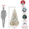 Makeatree 6 FT Prelit Snow Flocked Artificial Christmas Tree With