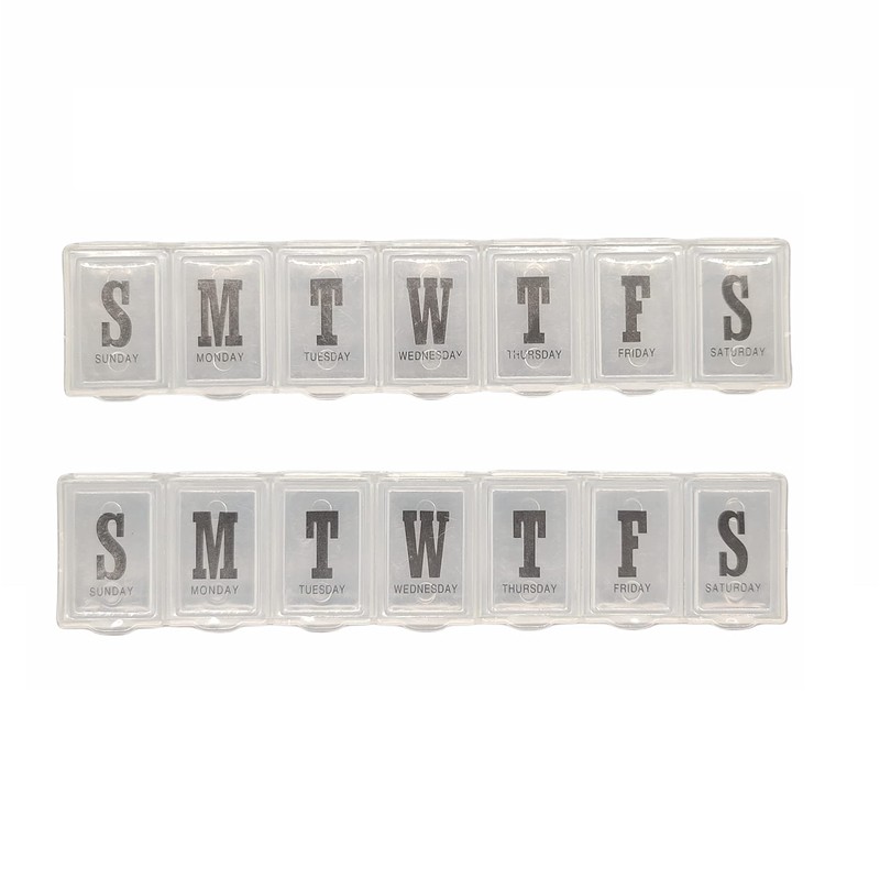 Handy Housewares 7 Day Pill Box 2 Pack Set -