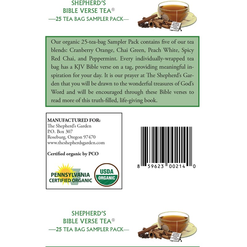 Shepherd's Bible Verse Tea - Bulk Bag - 25 Tea