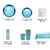 Blue Party Birthday Supplies Tableware Set - Include Plates, Cups,