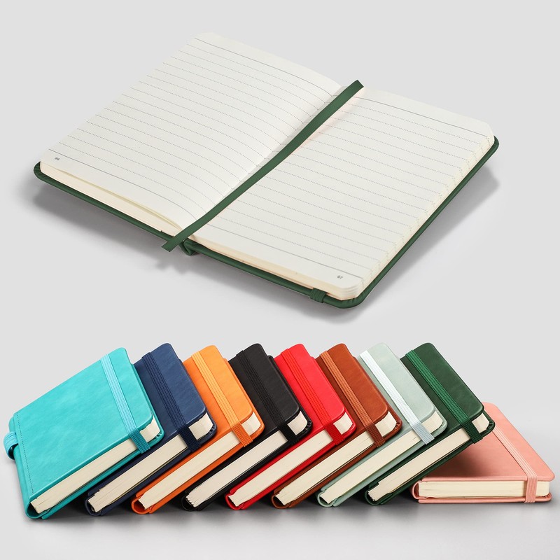 RETTACY Pocket Notebook A6 Mini Notepad 2 Pack Small Hardcover