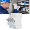 Dual Power Manual Transfer Switch DIN Rail Mount 3P Interlock