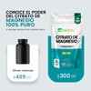 Wellthy Citrato de Magnesio Premium 220 Cápsulas 400mg. 100% Natural,