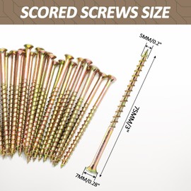 Biaungdo 125 Pcs Squeaky Floor Fix Screws, Squeaky Floor Repair Kit for Hardwood Floors, Eliminate Floor Squeaking Noise Set