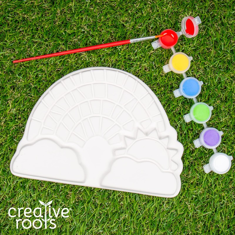 Creative Roots Paint Your Own Rainbow Stepping Stone Craft Kits