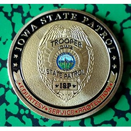 Iowa State Police Department Law Enforcement #73 Challenge Honor Coin