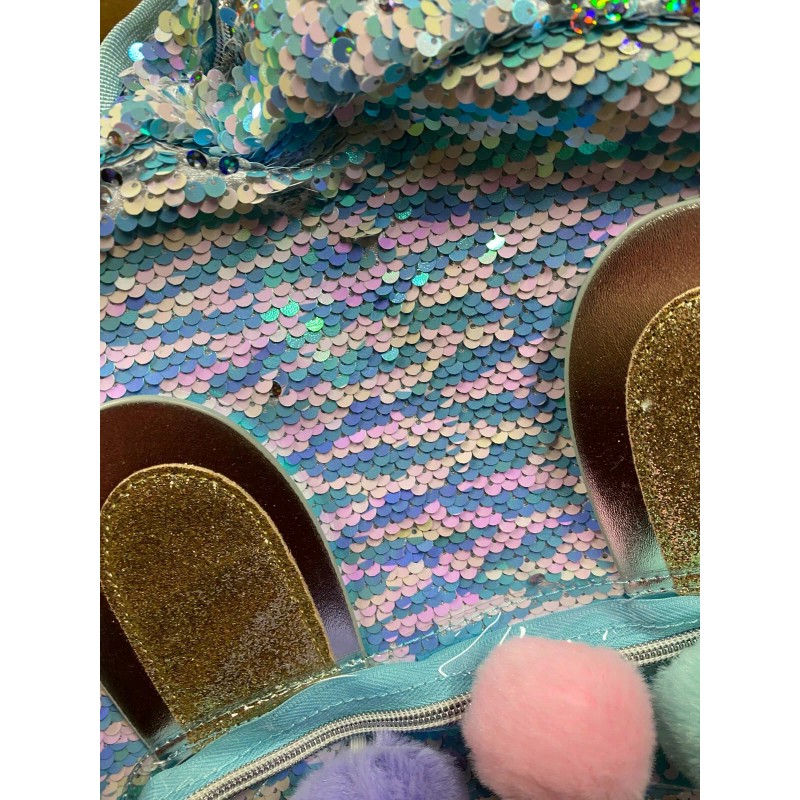 Cat & Jack | Girl’s Blue Sequin Llama Backpack