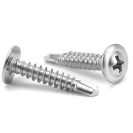 #10 x 1 Sheet Metal Screws 500PCS 410 Stainless Steel Truss Head Fast Self Tapping Screws by SG TZH