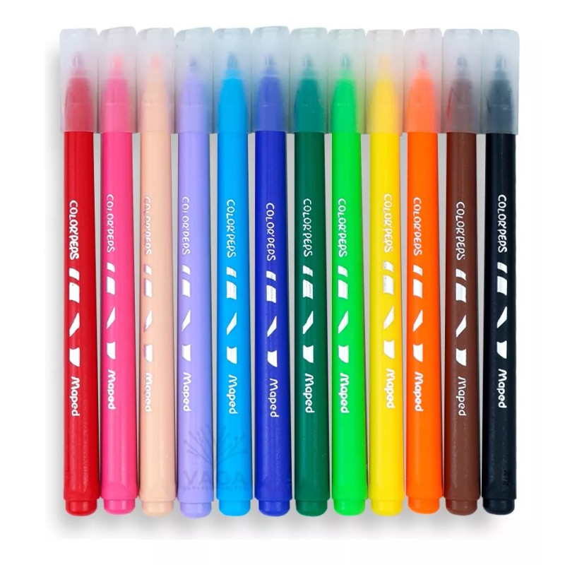 Maped Set 12 Plumines Maped Color Peps Ocean Colores Escolar