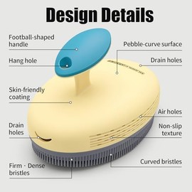 Exfoliating Body Scrubber Silicone, Compact Lightweight Accessory for Travel and Daily Use - BUBBLEDANCE Silicone Body Scrubber Pebble